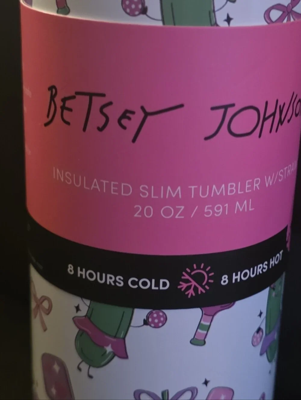 Betsey Johnson Pickleball Drinkware